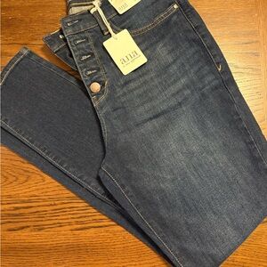 a.n.a Women's High Rise Dark Blue Jeans